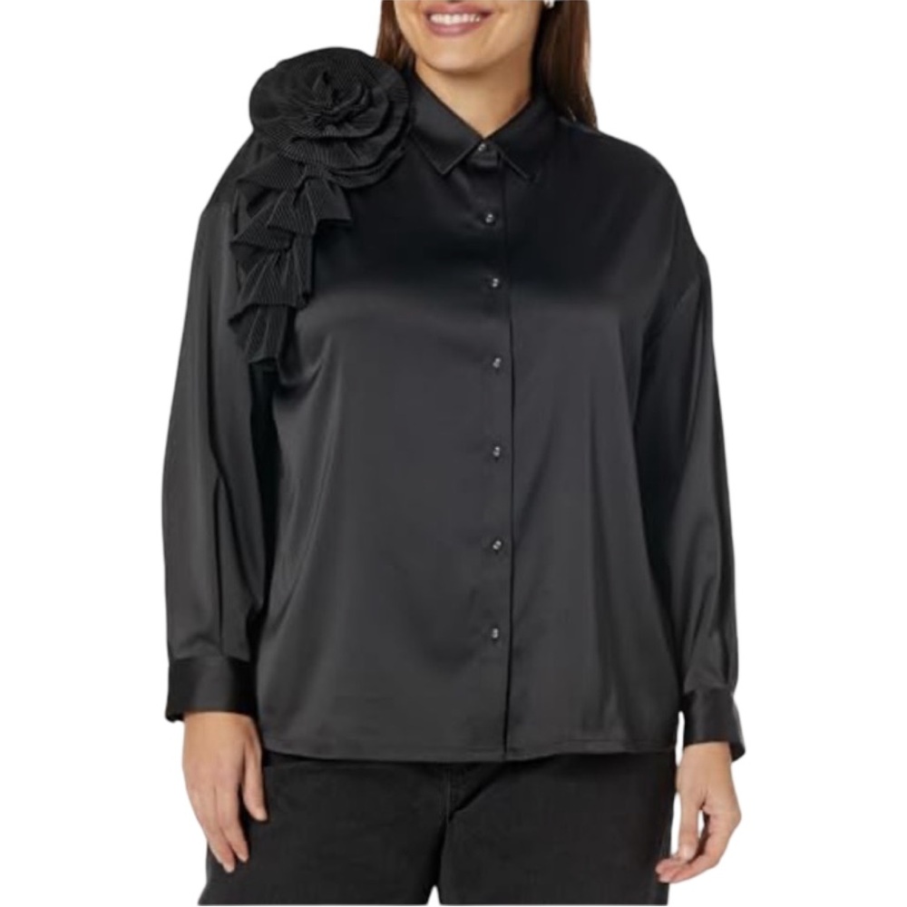 The Drop Women's Black Corsage Shirt by @Itsjuliettefoxx